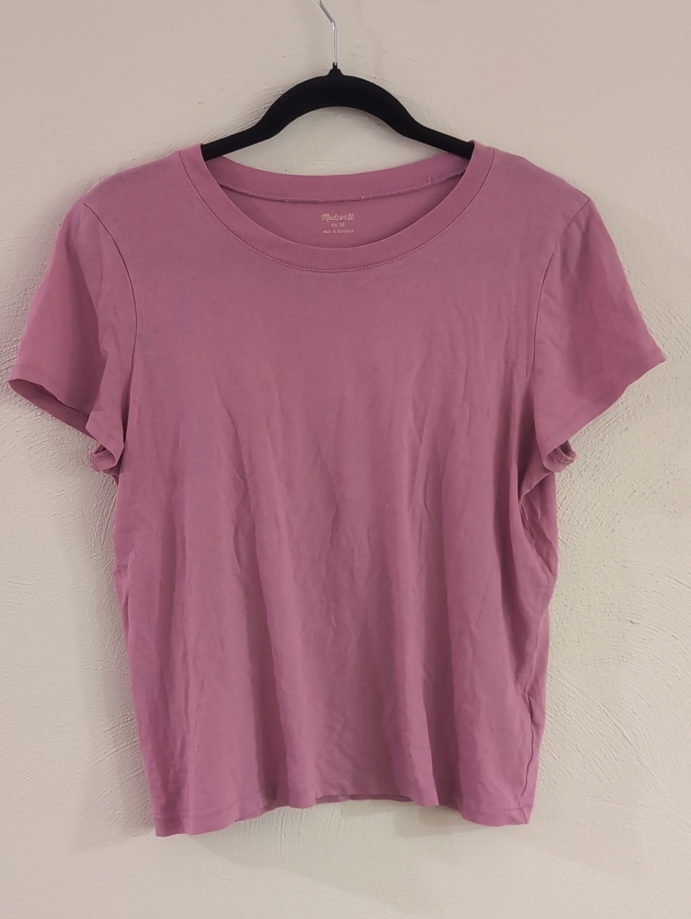 Madewell Pink/Mauve Crewneck Short Sleeve Tee